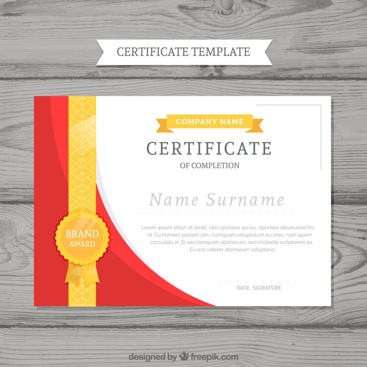 Free Vector elegant diploma template