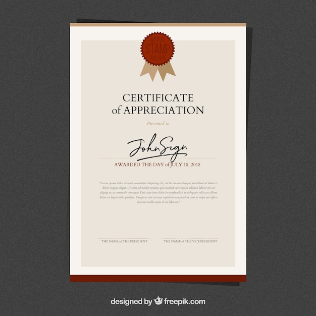 Free vector elegant diploma template