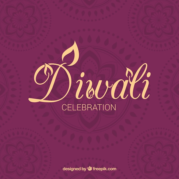 Free vector elegant diwali background