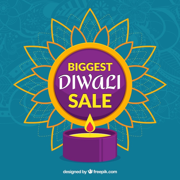 Elegant diwali sale background