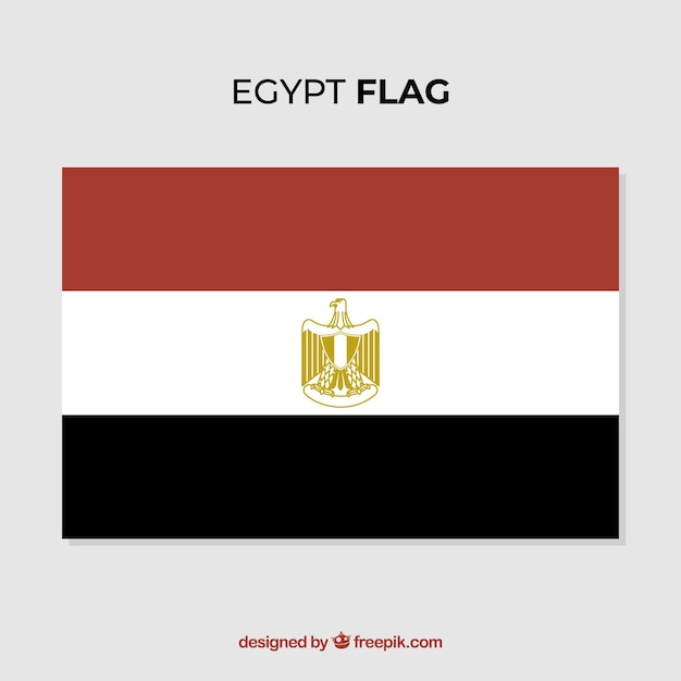 Elegant egyptian flag with flat design