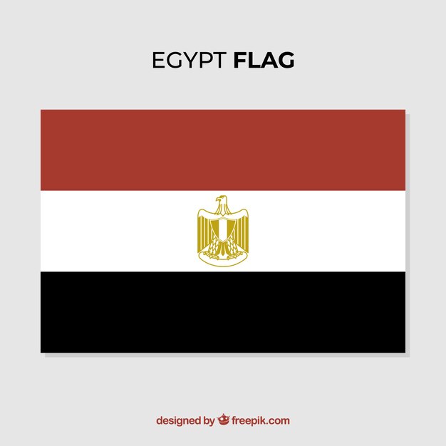 Elegant egyptian flag with flat design