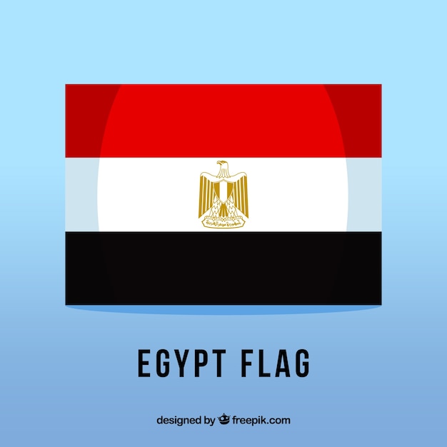 Elegant egyptian flag with flat design