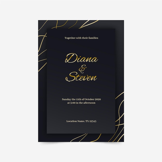 Elegant engagement invitation template