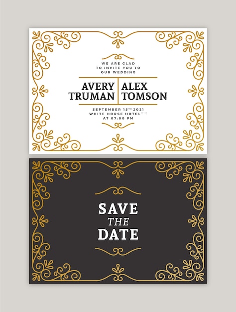 Elegant engagement invitation template