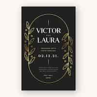 Free vector elegant engagement invitation template