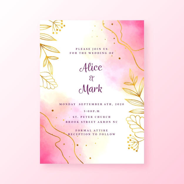 Elegant engagement invitation template