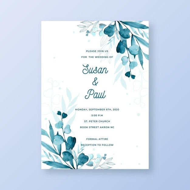 Elegant engagement invitation template