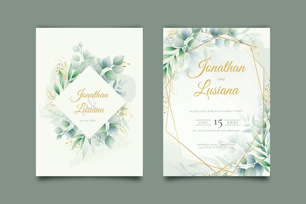 Elegant engagement invitation template