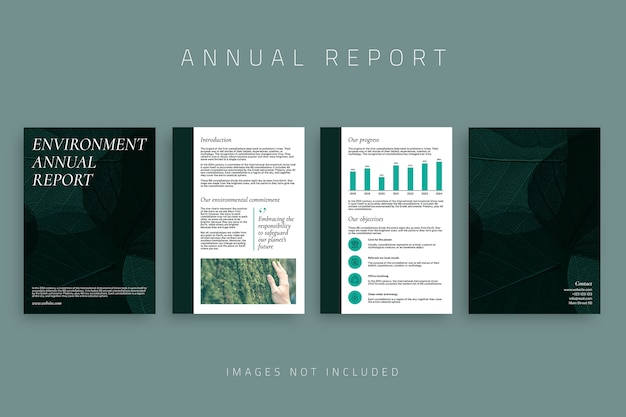 Free vector elegant environment annual report template