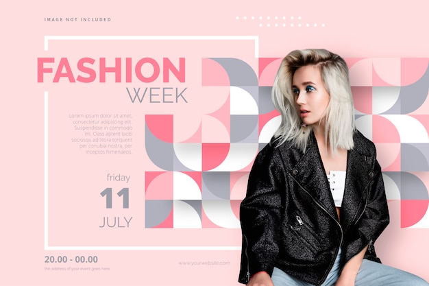 Free vector elegant fashion poster template