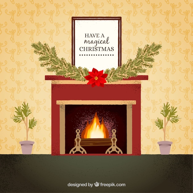 Elegant fireplace background