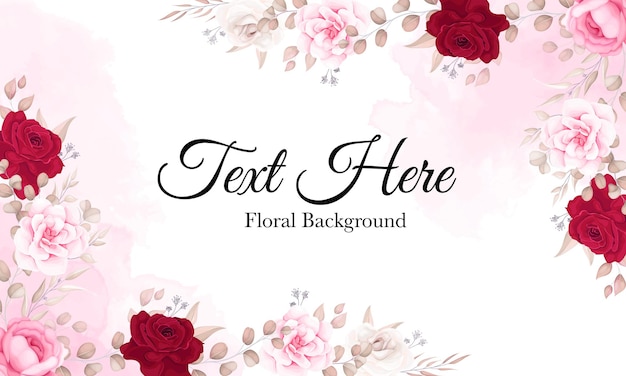 Elegant floral background with beautiful flower ornaments