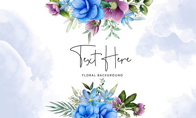 элегантный цветочный фон с красивой цветочной акварелью