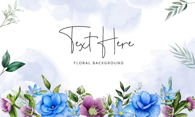 elegant floral background with beautiful flower watercolor