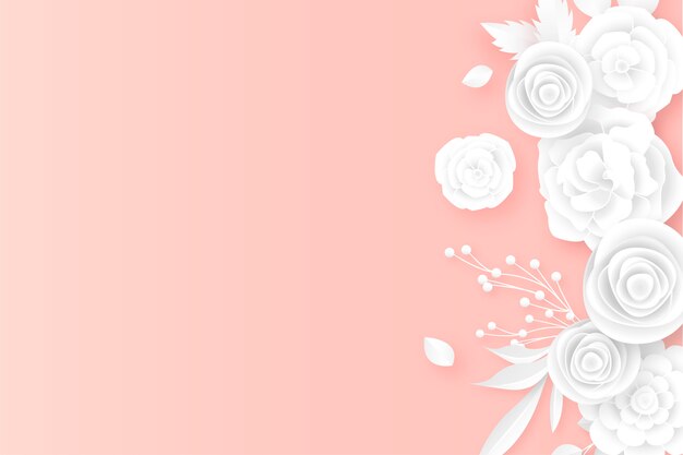 Elegant Floral Border in Background with Soft Colors