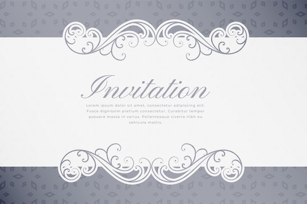 Elegant floral border frame background for wedding or invitations