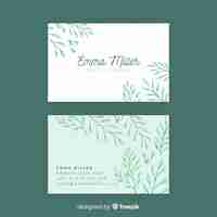 Free vector elegant floral business card template