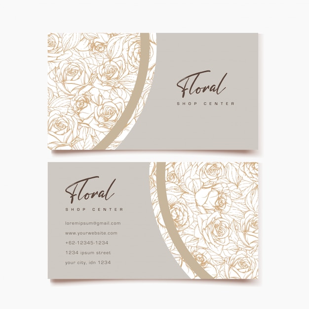 Elegant floral business card