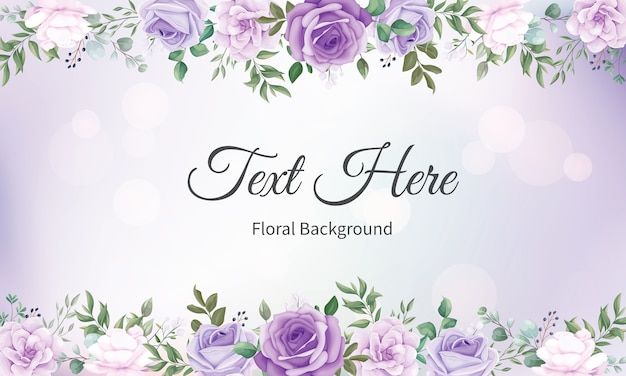 Elegant floral frame background with beautiful floral