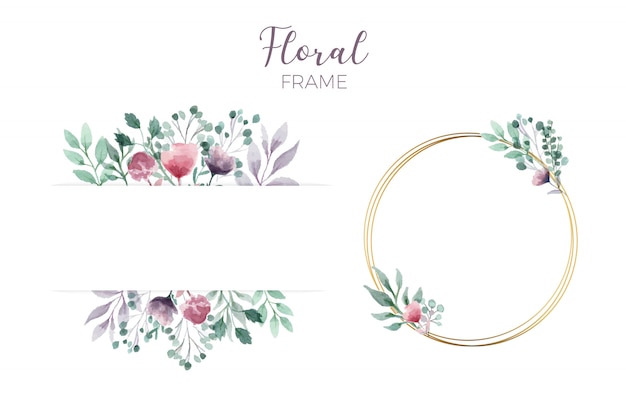 Elegant floral frame