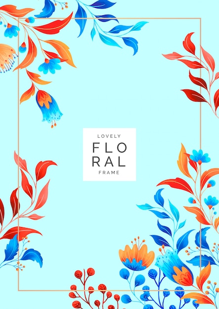 Free vector elegant floral frame