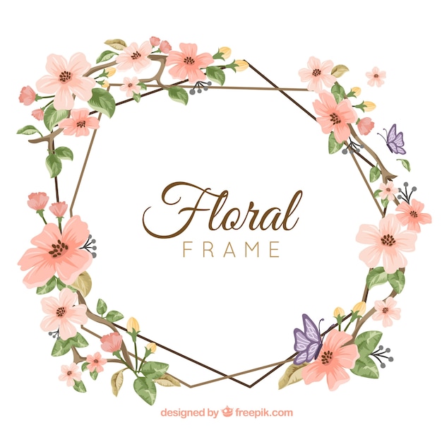 Elegant floral frame