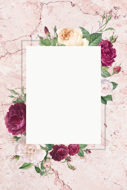 Free vector elegant floral frame