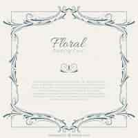 Free vector elegant floral greeting card in vintage style