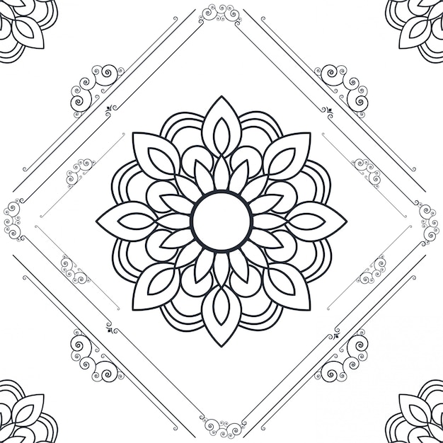 Free vector elegant floral ornamental frame design