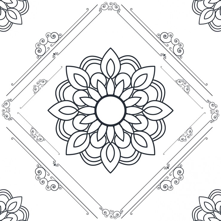Free Vector elegant floral ornamental frame design