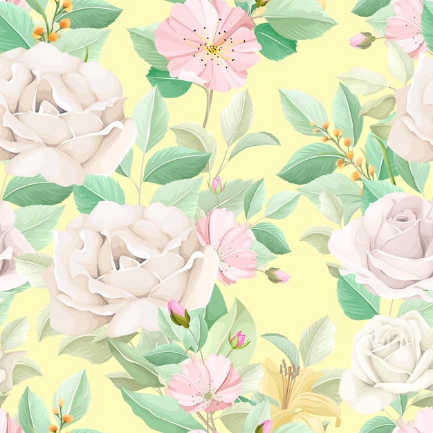 Elegant floral seamless pattern