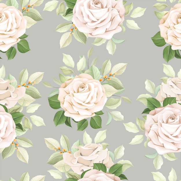 Free vector elegant floral seamless pattern