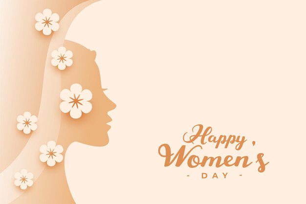 Elegant flower womens day wishes greeting