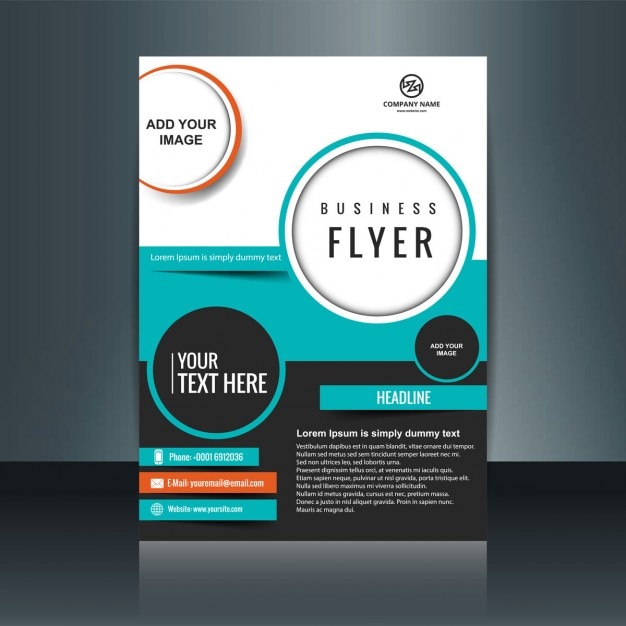 Free vector elegant flyer with circles