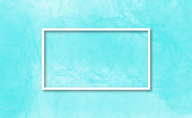 Elegant frame in a light blue watercolor background