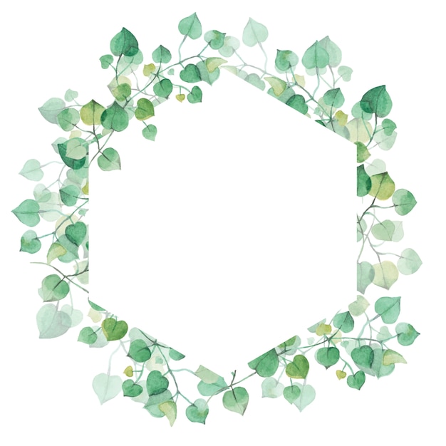 Free vector elegant frame with beautiful leaves