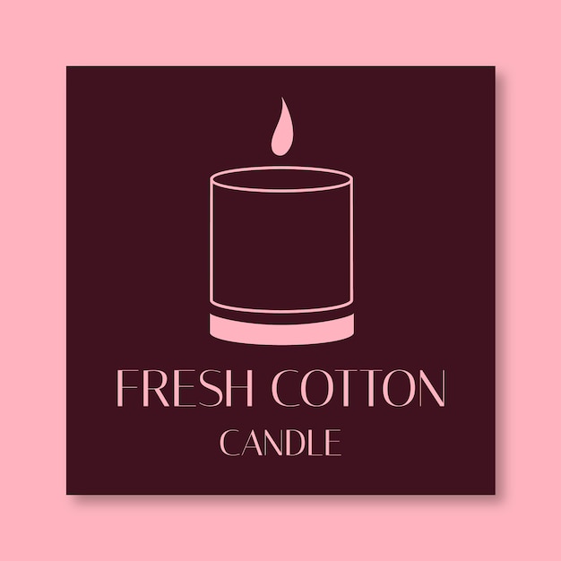 Elegant fresh cotton candle logo