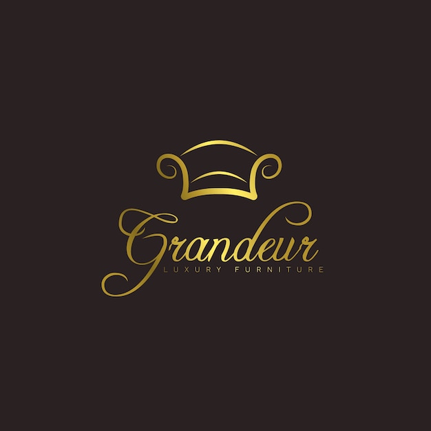 Free vector elegant furniture logo concept