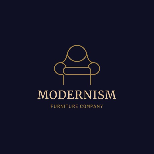 Elegant furniture logo concept