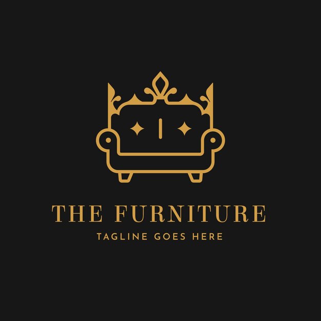 Elegant furniture logo template
