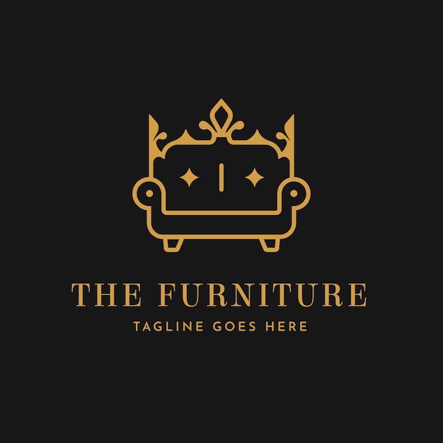 エレガントな家具のロゴのテンプレート