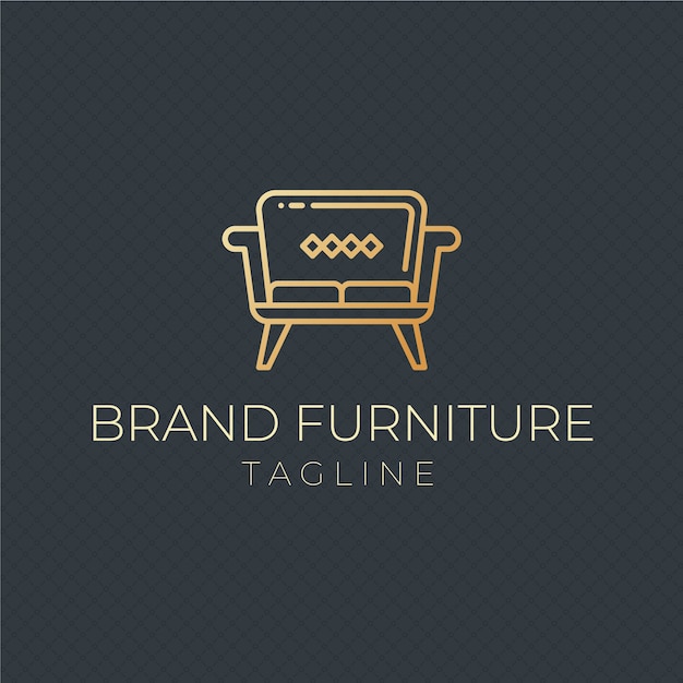 Free vector elegant furniture logo template