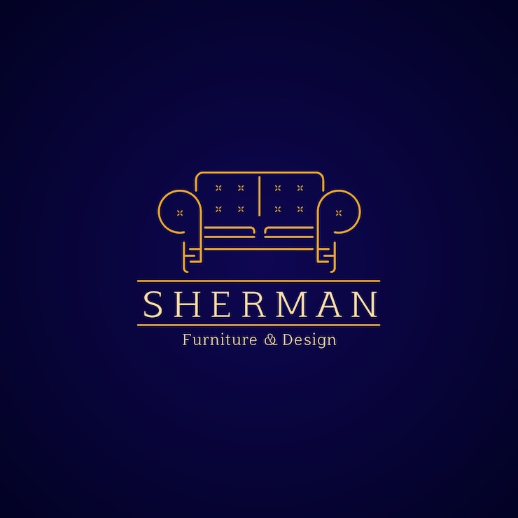 Free Vector elegant furniture logo template
