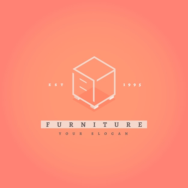 Бесплатное векторное изображение Элегантная мебель логотип