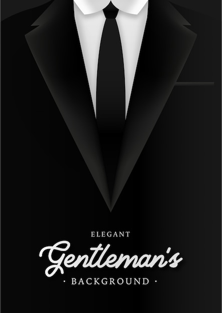 Free vector elegant gentleman's background with business man suite