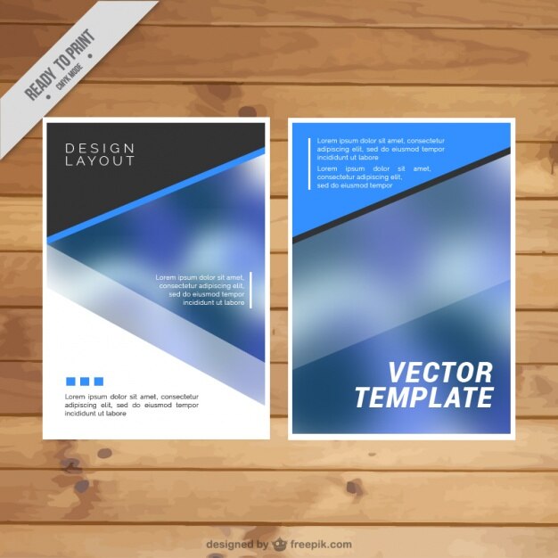 무료 Vector 팜플릿 템플릿-우아한 기하학적