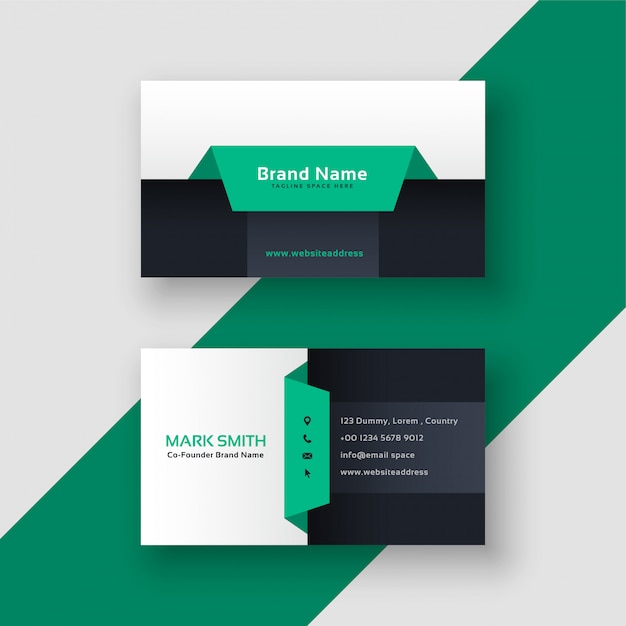 Free vector elegant geometric business card template