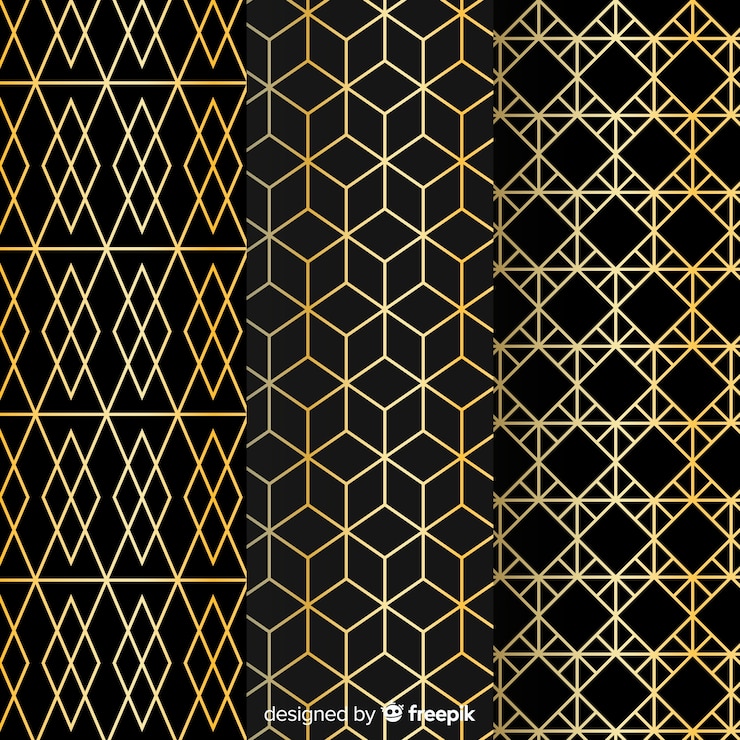 Free Vector elegant geometric pattern collection