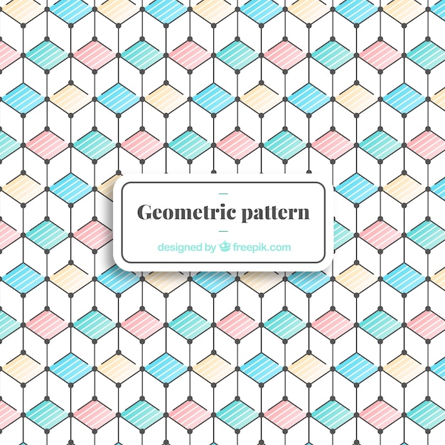 Free vector elegant geometric pattern with minimalist style